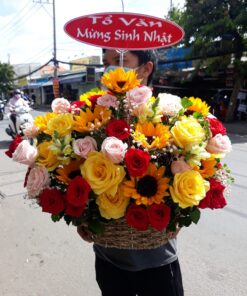 Ấm Áp Giỏ Hoa Hướng Dương GH-29